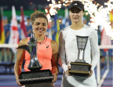 168网球直播：WTA1000迪拜站！保利尼2-1逆转卡林斯卡娅，夺下首个1000级别冠军！