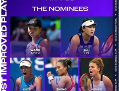 中国选手包揽WTA年度最佳进步奖，3人入围5名候选人  -168网球直播
