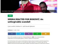 德约科维奇对戴维斯杯赛前兴奋剂检测不满，称这完全不合逻辑